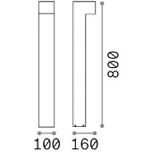 Ideal Lux LED-Wegelampe Sirio, braun, Höhe 80 cm, Metall Sirio, braun / rost, Aluminium, Modern