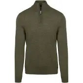 KING Essentials The Michael Half Zip Pull Army Merino Grün