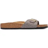 Birkenstock Damen Madrid Synthetik Leo Grey Taupe Narrow-Schuhgröße 40