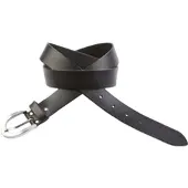Laura scott Ledergürtel , Damen, Gr. 95, schwarz, Rindsleder, unifarben mit Farbeinsatz, Gürtel Ledergürtel, für Damen mit mattsilber Schnalle - NEW - bis Gr.135