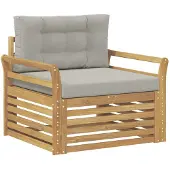 vidaXL Outdoor-Sofa Polyester Weiß
