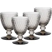 Villeroy & Boch Glas "Wassergläser Boston Coloured 400 ml 4er Set", grau (smoke), Glas, Trinkgefäße, Glas