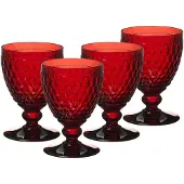 Villeroy & Boch Glas "Wassergläser Boston Coloured 400 ml 4er Set", rot, Glas, Trinkgefäße, Glas