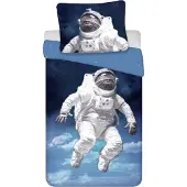 BrandMac Bettwäsche Set Space Astronaut 135x200 cm + 80x80 cm 100 % Baumwolle