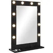 vidaXL Waschtischspiegel Schwarz Eichen-Optik 70 x 50 x 18 cm