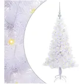 vidaXL Künstlicher Weihnachtsbaum Weiß 120 cm PVC und Stahl