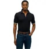 Superdry für Herren. M1110441A Poloshirt Textur navy (L), Lässig, Baumwolle, Kurzarm, Marine