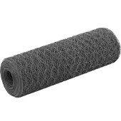 vidaXL Drahtzaun Stahl mit PVC-Beschichtung 25x0,5 m Grau