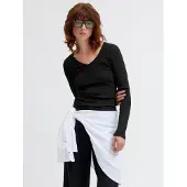 JJXX Freya Straight Fit Langarm-t-shirt Mit V-ausschnitt