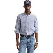 Gant für Herren. 3262030 Gestreiftes Popeline-Hemd blau (4XL), Lässig, Baumwolle, Klassisch, Langarm