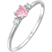 Elli Ring 925 Sterling Silber Herz in Silber | Gr.: 56