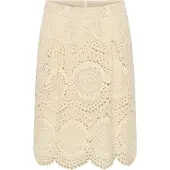 Cream Midirock "Damen Rock CRBaja", Damen, Gr. 46, beige (bleached sand), Obermaterial: 100% Polyester PES., Röcke Midirock