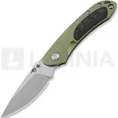 Bestech Junzi - Blastwash + Satin - Titanium Taschenmesser, grün
