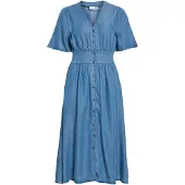 Vila Vimai Kurzärmeliges Maxikleid