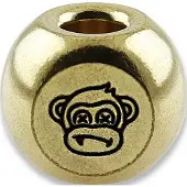 Audacious Concept Wise Monkeys Bead - Brass - Hand Polished