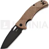 MKM Knives Ciras - Black Top Shield - G10 Taschenmesser, coyote tan