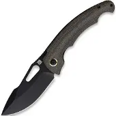 Artisan Cutlery Xcellerator Taschenmesser, Black PVD, OD Green Micarta