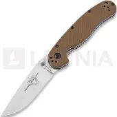 Ontario RAT-2 D2 Taschenmesser, satin, braun