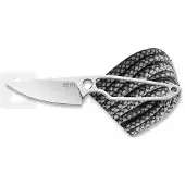 MKM Knives MKM Makro 1 Droppoint MA01-PABG Satin M390, Black Grey Paracord Handle, Fahrtenmesser, Jesper Voxnaes Design