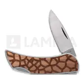 Case Cutlery Woodchuck Giraffe Brushed Stainless Steel Executive Lockback Taschenmesser