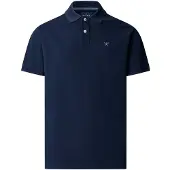 Hackett London für Herren. HM5600239 Slim-Fit-Poloshirt mit Logo, marineblau (S), Lässig, Baumwolle, Kurzarm