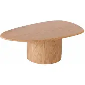 JVmoebel Couchtisch-Set Moderner Stil Hellbraun Holzbeine Holzplatte Runder Neu