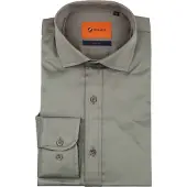 Suitable Satin Hemd Grau