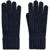 Gant für Damen. 4930022 Marineblaue Handschuhe mit Zopfmuster (OSFA), Lässig, Wolle
