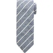 Suitable Krawatte Leinen Streif Blau