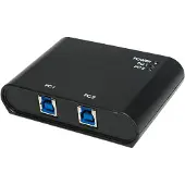 Logilink UA0216, USB 3.2 Gen 1 (3.1 Gen 1) Type-B, USB 3.2 Gen 1 (3.1 Gen 1) Type-A, 5000 Mbit/s, Schwarz, Kunststoff, RoHS