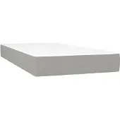 vidaXL Taschenfederkernmatratze Mittel Hellgrau 100x190x20 cm Stoff
