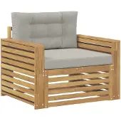 vidaXL Outdoor-Sofa Polyester Braun und Hellgrau