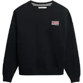 Superdry für Damen. W2012443A Schwarzes Sweatshirt ?Athletic Relaxed? (S), Lässig, Baumwolle, Marine