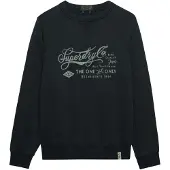 Superdry für Herren. M2014474A Merchant Vintage Print navy Sweatshirt (M), Lässig, Baumwolle, Marine