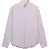 Superdry für Herren. M4011103A Hemd Riviera Leinen flieder (L), Lässig, Langarm