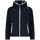 CMP Strickfleecejacke "KID G JACKET FIXED HOOD" mit Kapuze mit Kapuze, wärmeisolierend, windabweisend, wasserabweisend