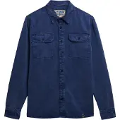 Superdry für Herren. M4011068A Merchant Military Überhemd marineblau (M), Lässig, Langarm, Lyocell