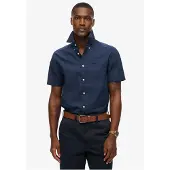 Superdry für Herren. M4011093A Hemd City Leinen Marineblau (XXL), Lässig, Baumwolle, Kurzarm