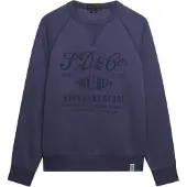 Superdry für Herren. M2014474A Merchant Vintage Print navy Sweatshirt (L), Lässig, Baumwolle, Marine