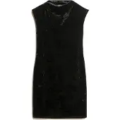 Superdry für Damen. W8011934A Samt-Bodycon-Kleid schwarz (S), Lässig, Party, Polyester, Ärmellos / Hosenträger