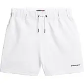 Superdry für Damen. W7110474A Einfarbige weiße Shorts (XL), Lässig, Baumwolle