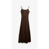 Superdry Bias Cut Maxi Slip ärmelloses Langes Kleid