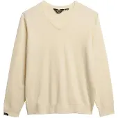 Superdry für Damen. W6110644A Klassischer beiger Pullover (L), Lässig, Acryl