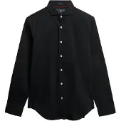 Superdry für Herren. M4011045A Schwarzes Hemd ?Classic Tailored? (M), Lässig, Baumwolle, Klassisch, Langarm