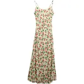Superdry für Damen. W8012031A Beiges Kleid im Bias-Cut-Schnitt (L), Lässig, Ärmellos / Hosenträger