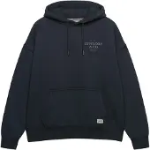 Superdry für Damen. W2012691A Luxe Casual Relaxed Kapuzenpullover marineblau (XL), Lässig, Baumwolle
