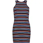 Superdry für Damen. W8011412A Vintage Stripe Racer Logo Kleid braun (XS), Lässig, Flieder, Ärmellos / Hosenträger, Bio-Baumwolle, Nachhaltig