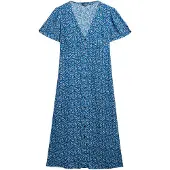 Superdry Print Button Tea Kurzarm Midi-kleid