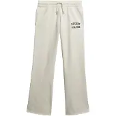 Superdry für Damen. W7011171A Athletic Essentials Jogginghose mit niedrigem Bund und Schlaghose beige (M), Lässig, Baumwolle