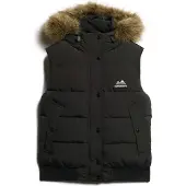 Superdry für Damen. W5011784A Weste Everest schwarz (L), Lässig, Recyceltes Polyester, Nachhaltig